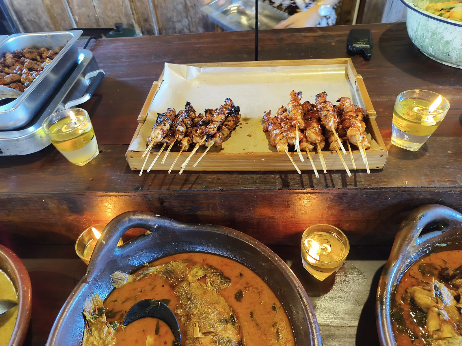 Sate dan ikan berkuah di Desa Palagan Jogja